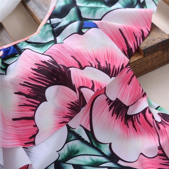 Brand New - Heritage Summer Vacation Floral off Shoulder Bathing Suit - Picture 5 of 6